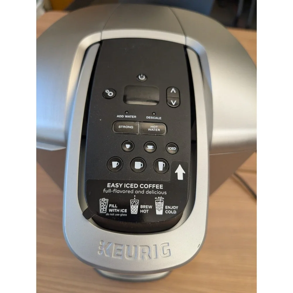 Keurig K-Elite K90 Single Serve K-Cup Pod Coffee Maker Brushed Silver Tested EUC